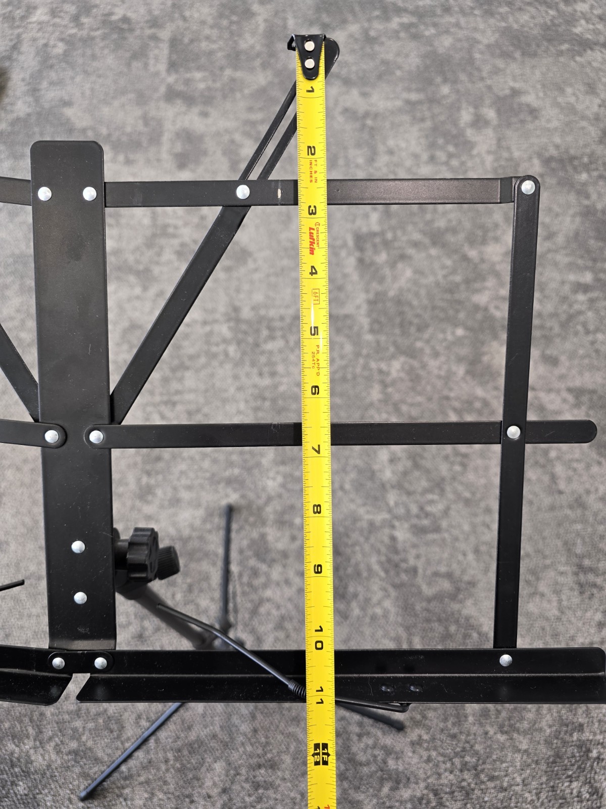 Folding Metal Sheet Music Stand Black Adjustable Tripod Portable