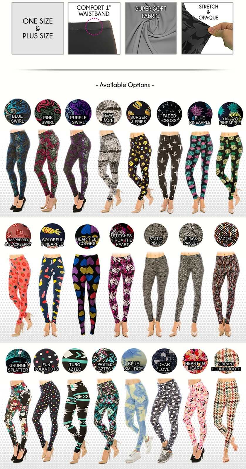 Women's Butter Soft Patterned Leggings