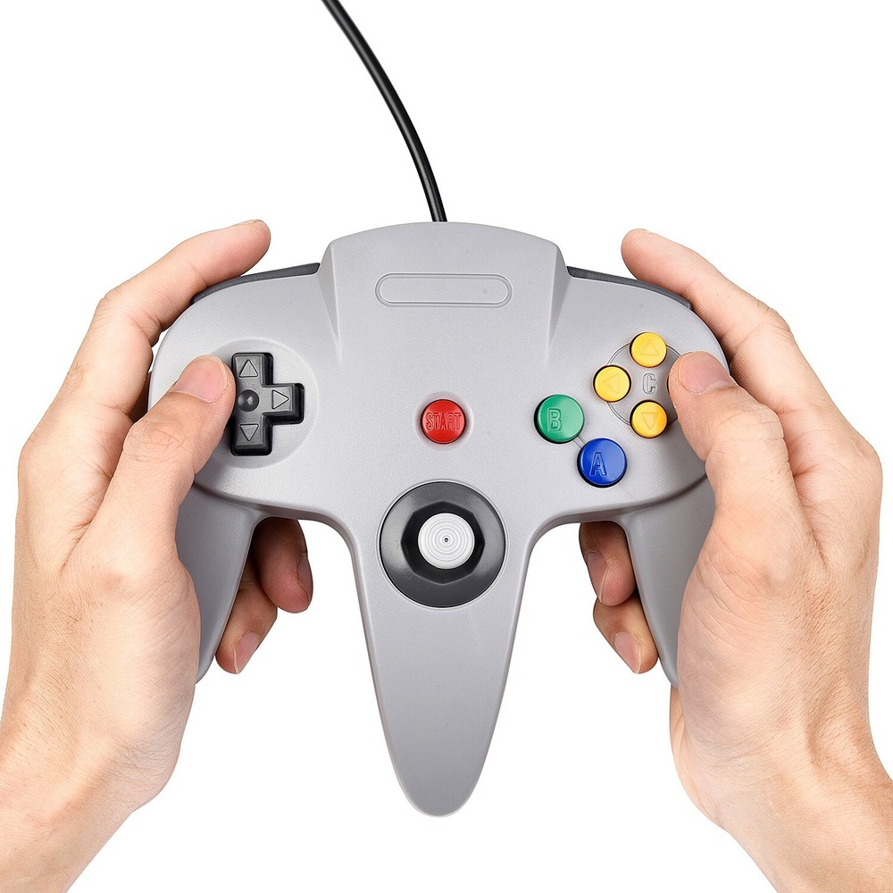 Wired N64 Controller Joystick Joypad Set with 6ft Extension Cable and Rumble Pak