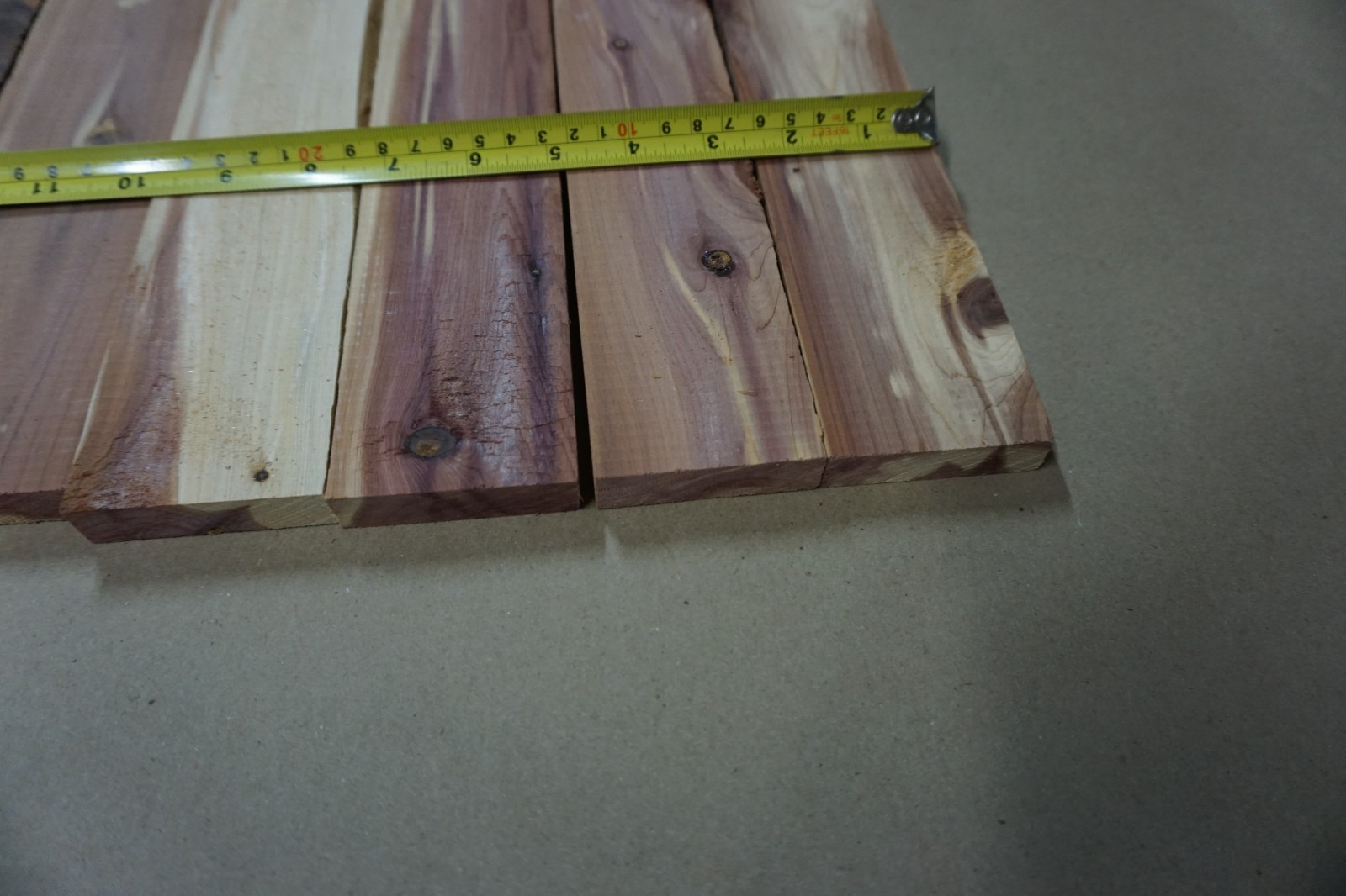 10 Pieces of Aromatic Eastern Red Cedar Boards 1/2" x 2 1/2" x 48" long