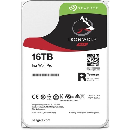 16TB Seagate Ironwolf Pro 7200RPM SATA 3.5" NAS HDD ST16000NT001