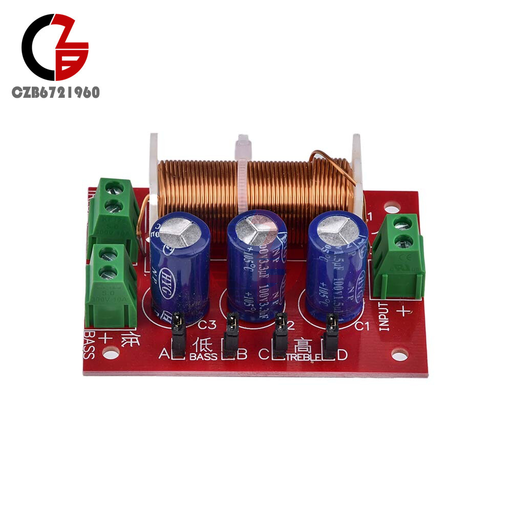 400W Adjustable 2 Way Crossover Filter Universal Audio Speaker Frequency Divider