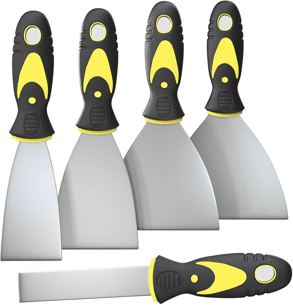 Multi-Sized Rust-Resistant 5Pcs Putty Knife Set for All Your Home Improvements