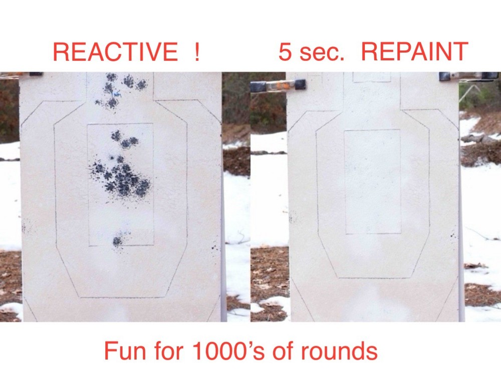Self Healing Targets -Square White Reusable Rubber