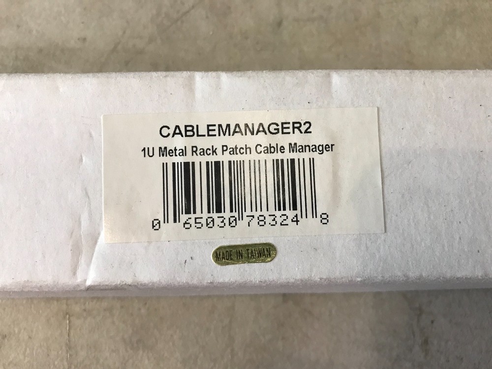 Startech Cablemanager2 1U Metal Rack Patch Cable Manager, NEW