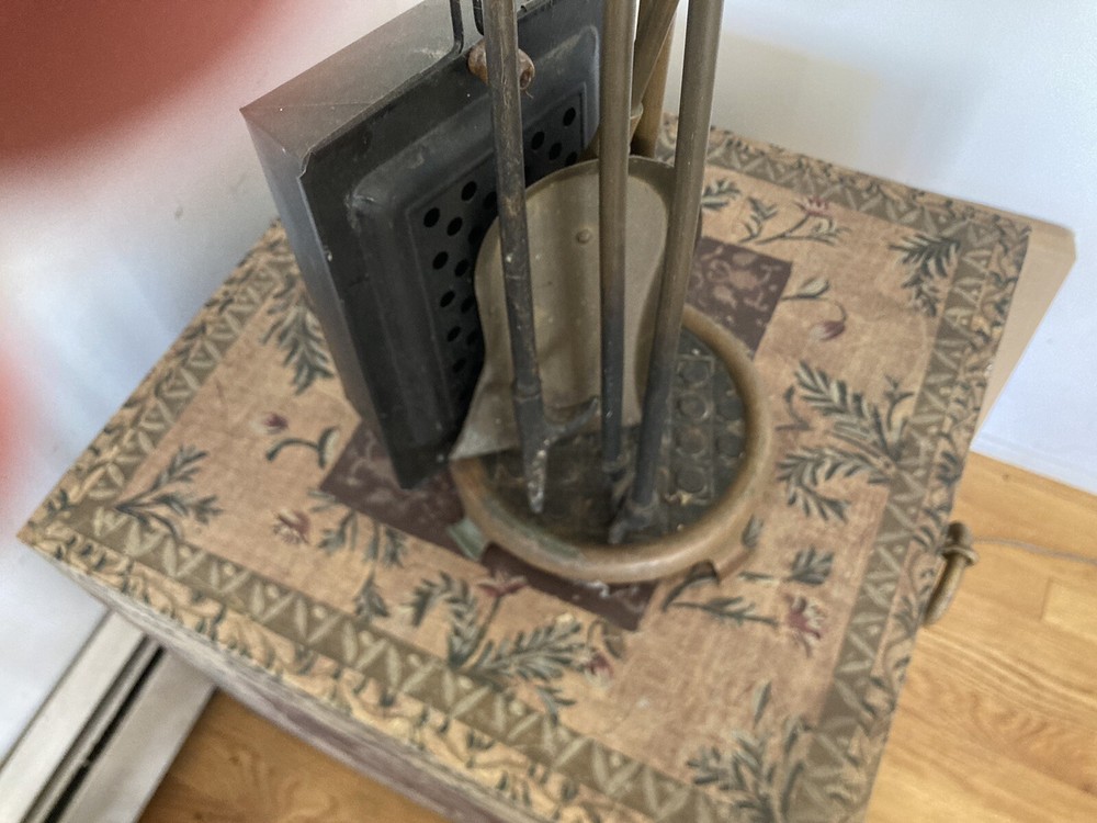 Vintage Brass Fireplace Tools 27 Inch