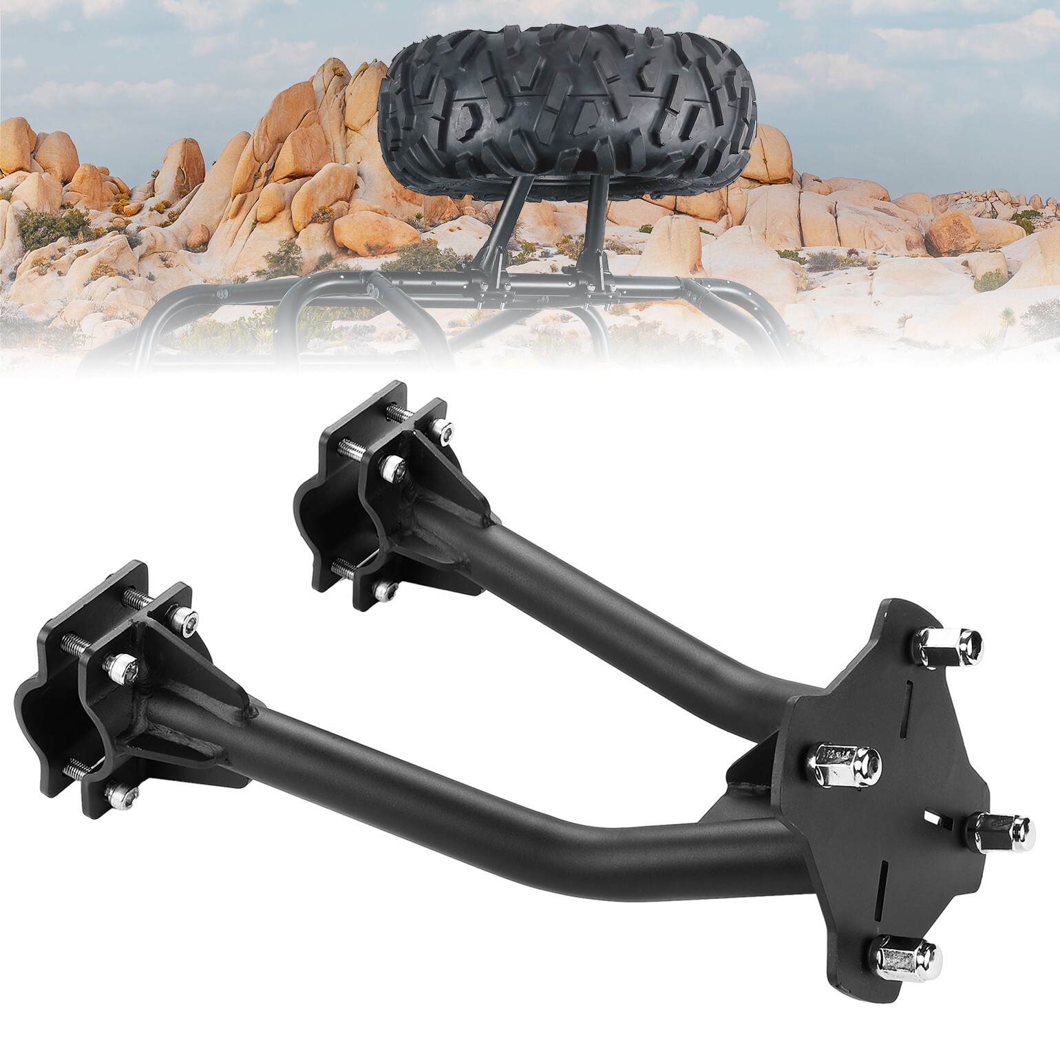 UTV Tire Carrier Mount Rack Holder Bracket for Polaris RZR XP 900 1000 570 800