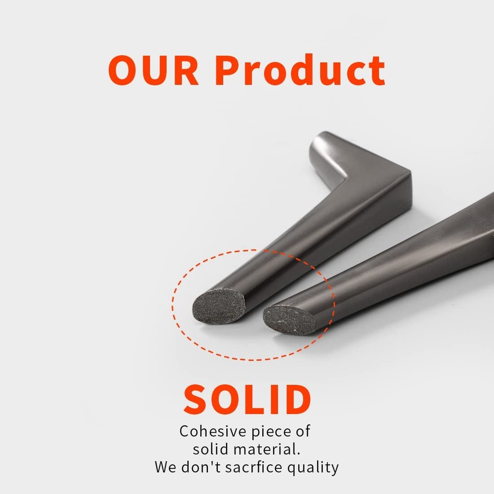 5 Pack Brushed Brass Solid Cabinet Pulls, 5 Inch Hole Center Brushed Gold Kit...