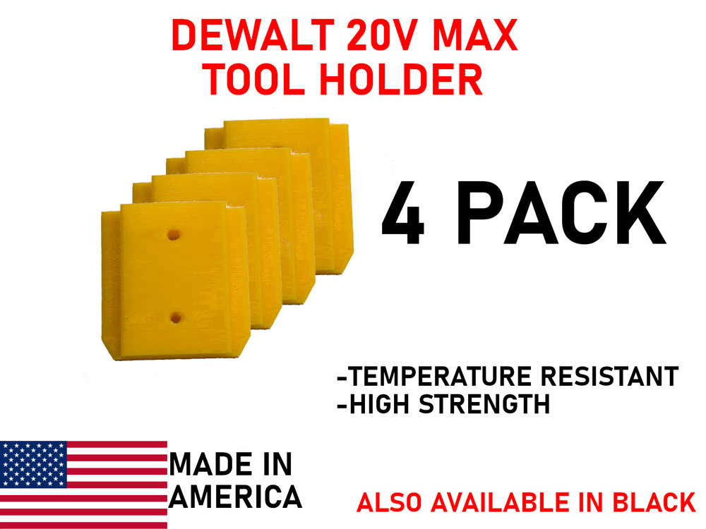 Dewalt 20V Tool Wall Mount Holder [Qty 4] – Garage/Van Storage Bracket
