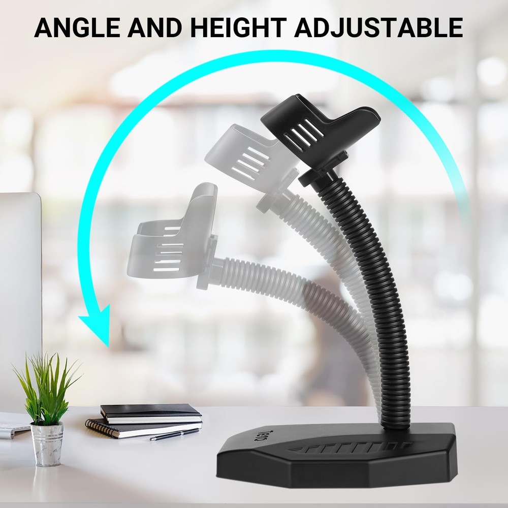 Tera Universal Barcode Scanner Stand Hands Free Scanning Black