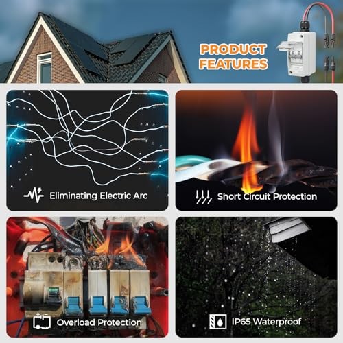 Solar Panel Disconnect Switch 400V DC/AC Acrylonitrile Butadiene Styrene 60A