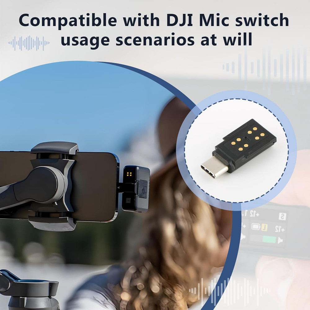 DJI MIC Adapter Type-C Phone Wireless Microphone Receiver Mic PC Tablet USB