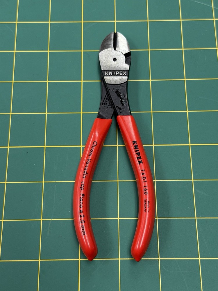 Knipex 74 01 160 High Leverage Diagonal Cutters 6 1/4" Plastic Coating
