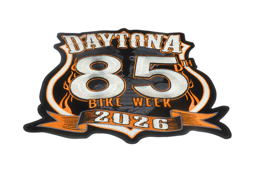 Daytona Bike Week 2026 Event Orange Medium Patch.