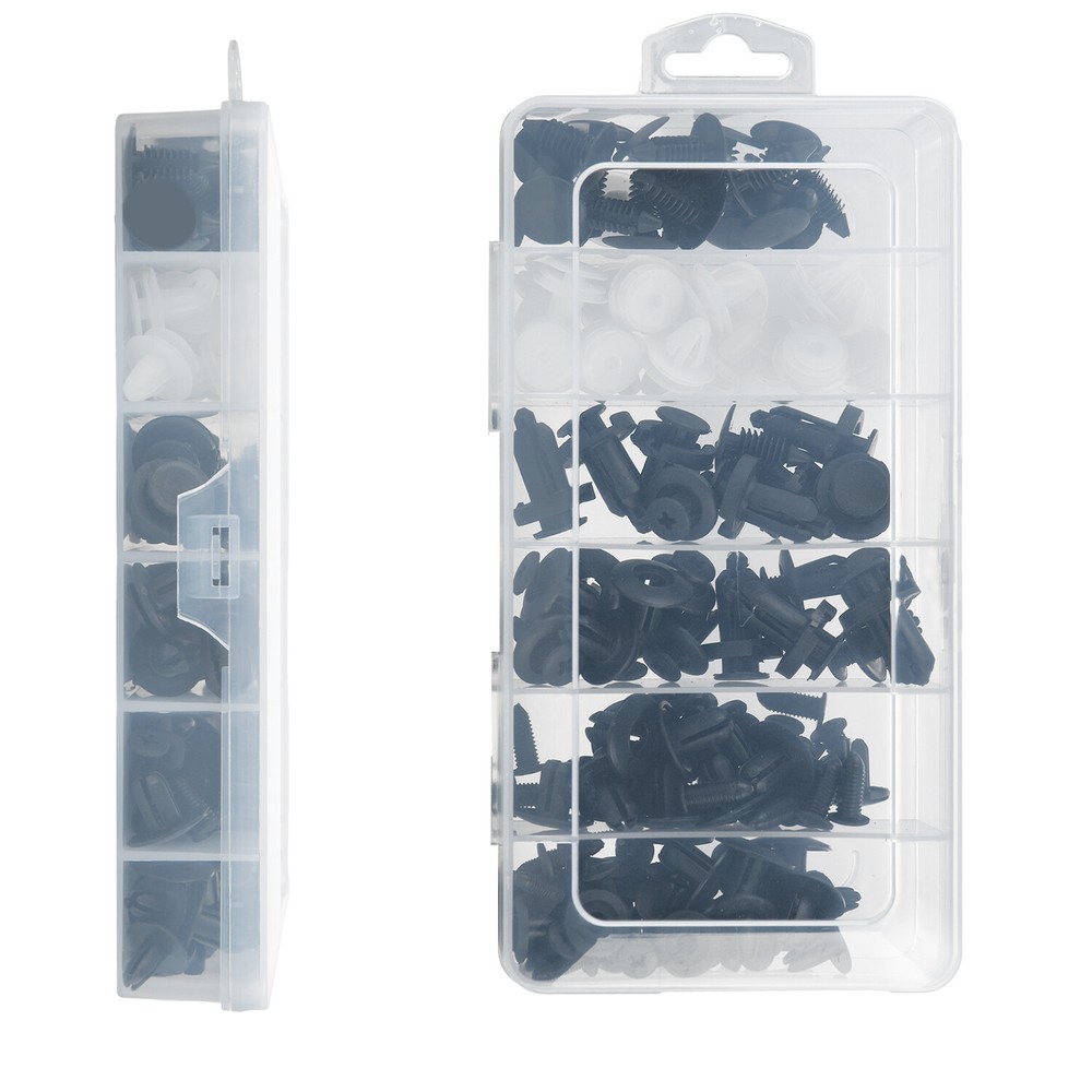 100Pack Universal Rivet Push Clips Retainer Fender Liner Fastener for Car 6 Size