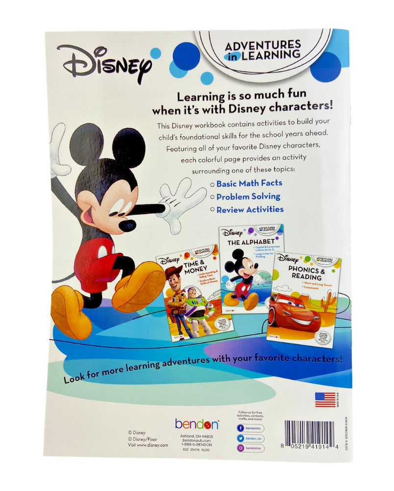 Disney Addition & Subtraction Adventures in Learning Mickey Cover Activity Book