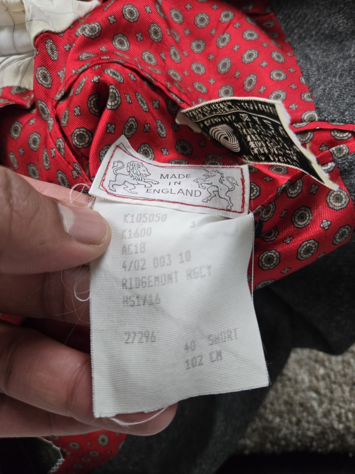 Vintage Carroll & Co Chester Barrie Blazer Jacket Mens 40 S Gray Tweed England