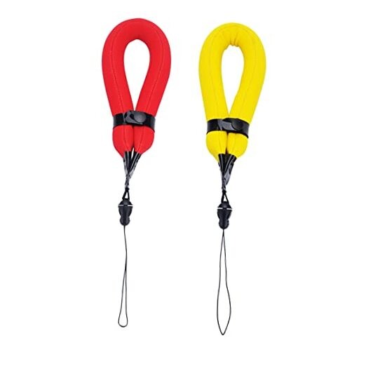 2 Pack Waterproof Camera Float Strap for Nikon W300 W150 W100 Red & Yellow