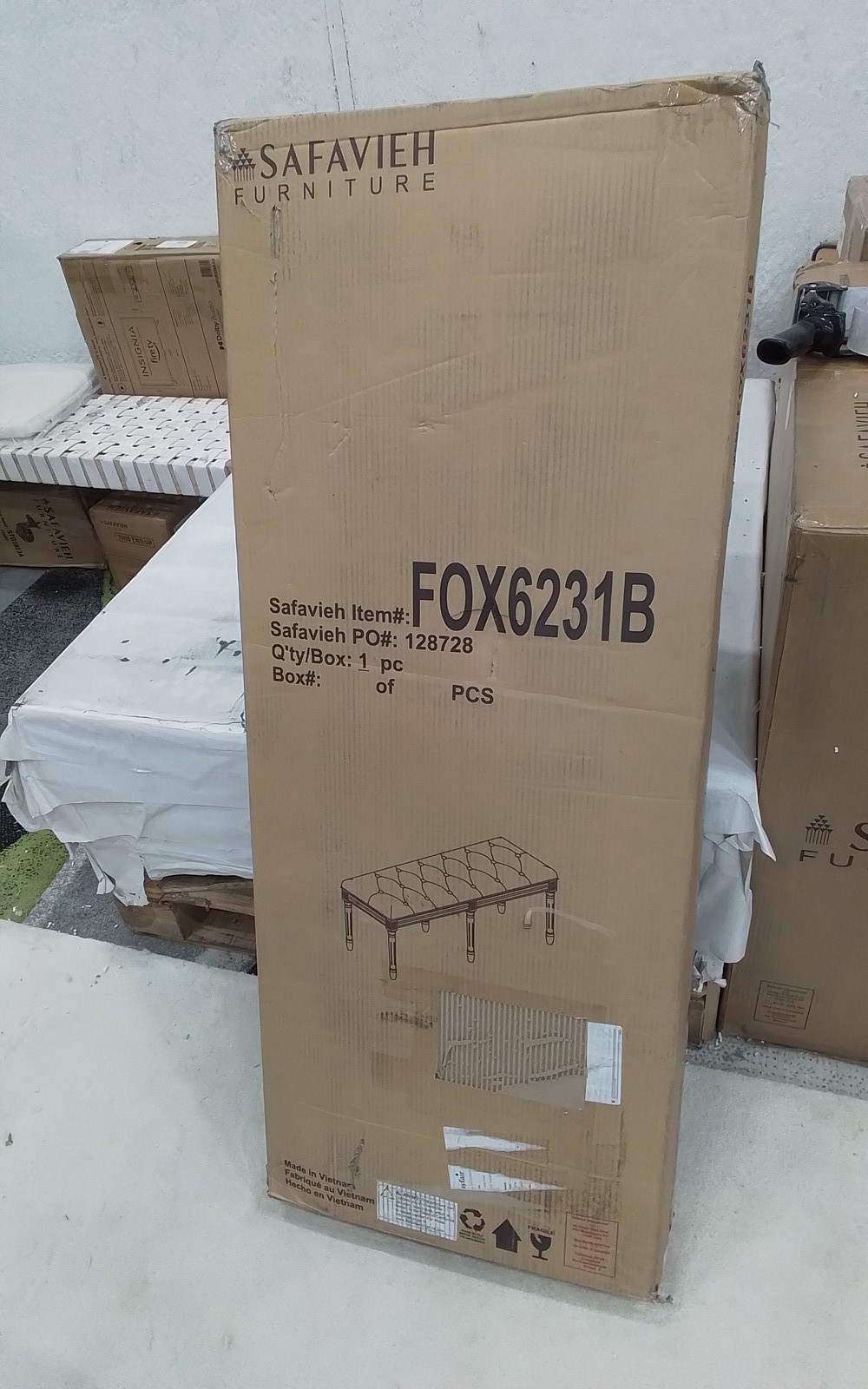 Safavieh ROCHA TUFTED TRADITIONAL BENCH, Reduced Price 2172777127 FOX6231B