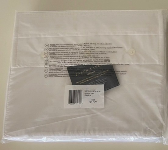 ralph lauren organic percale queen flat sheet