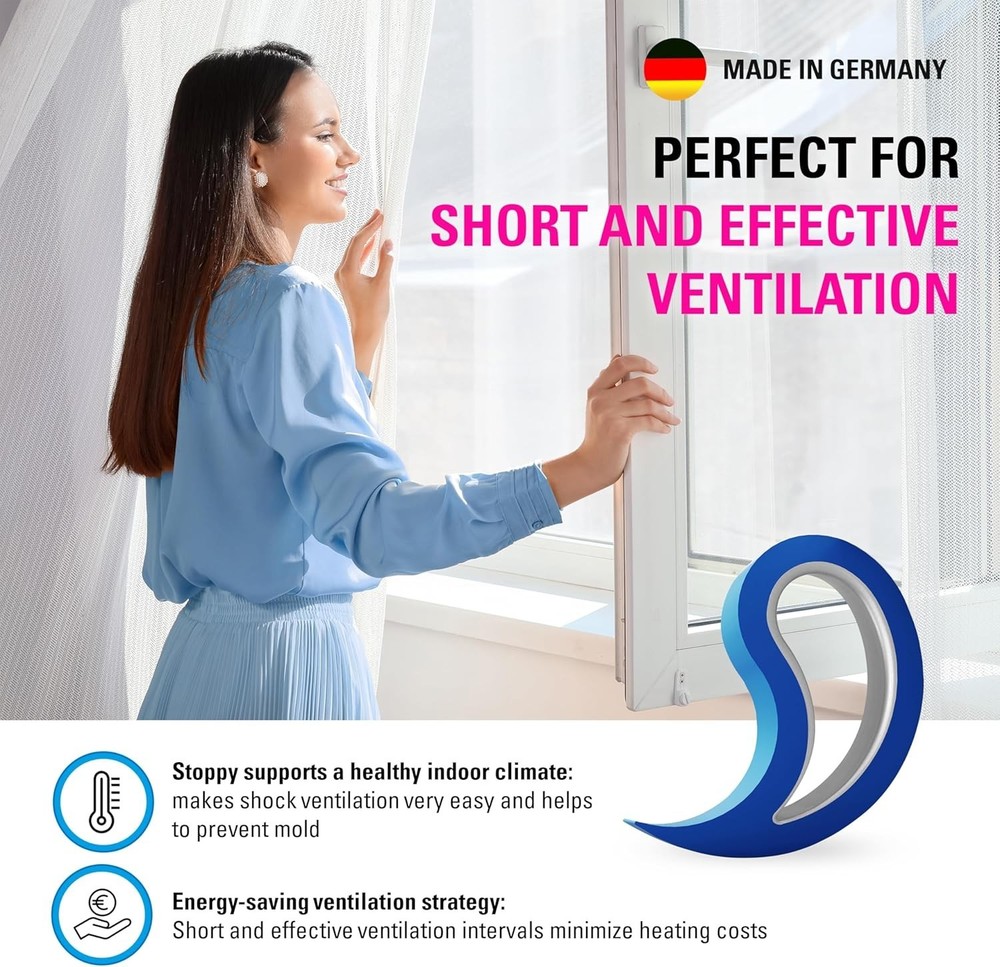 4 Pack White Door and Window Stopper Multi-Functional Wedge Convenient Hook