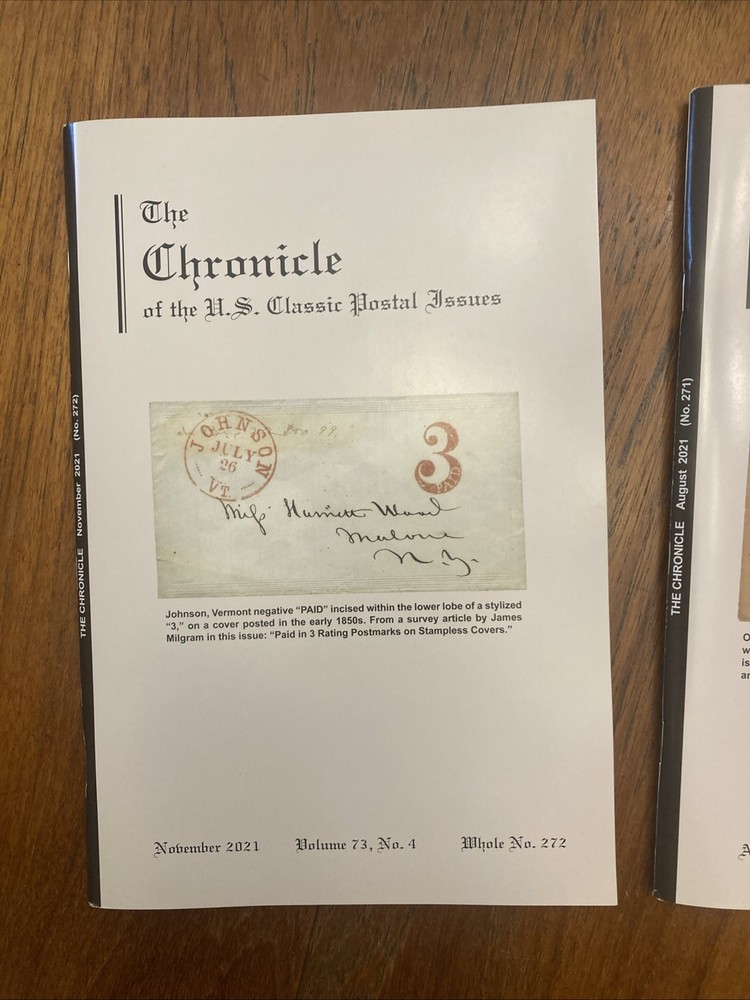 The Chronicle of US Classic Postal Issues 2021 Full year