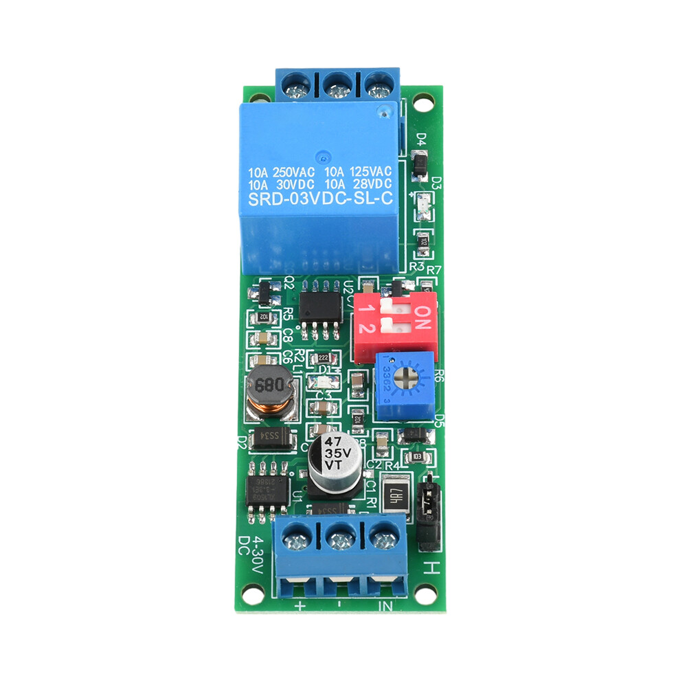 DC 4-30V 1 Way Time Delay Relay Module Adjustable Trigger Delay Switch Module