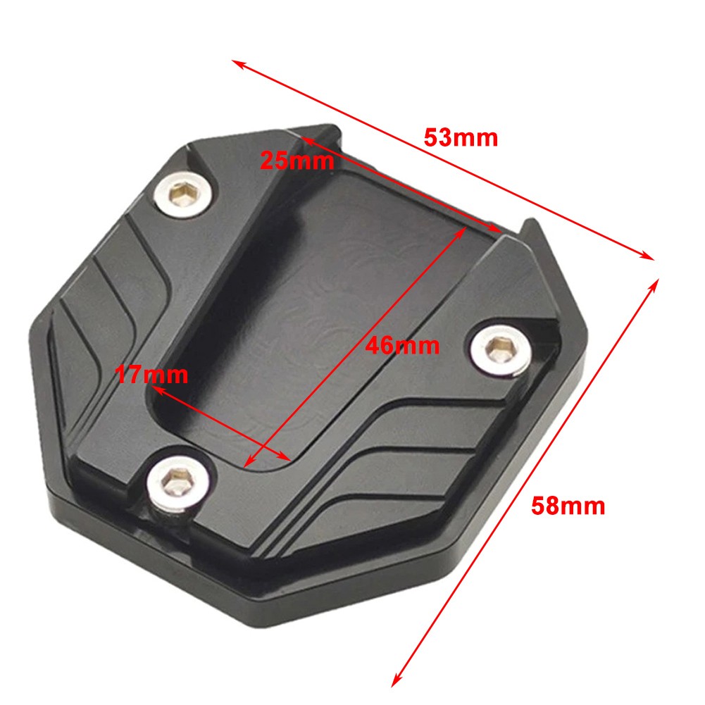 Motorcycle Bikes Kickstand Extender Foot Side Stand Extension Pad Support Plate