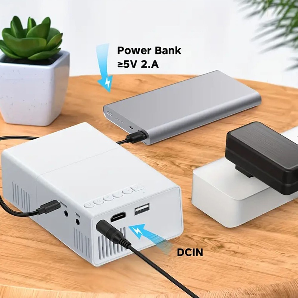↑Mini Projector 1080P HD Portable Multimedia Projector USB HD Multimedia