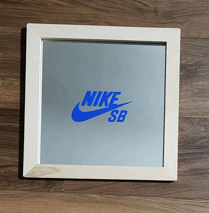 HTF Vtg NIKE SB Skateboard display store mirror Framed Excellent Condition *xbr