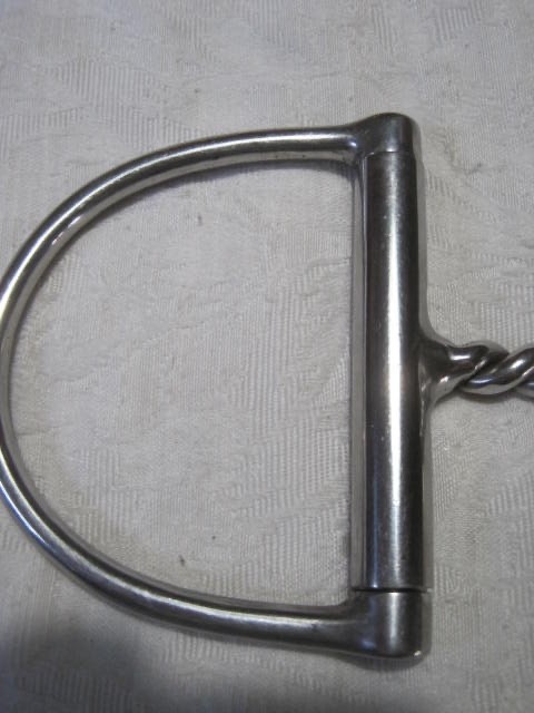 Single Twist Dee Ring Snaffle 5'' Big Dee Rings Stainless Steel