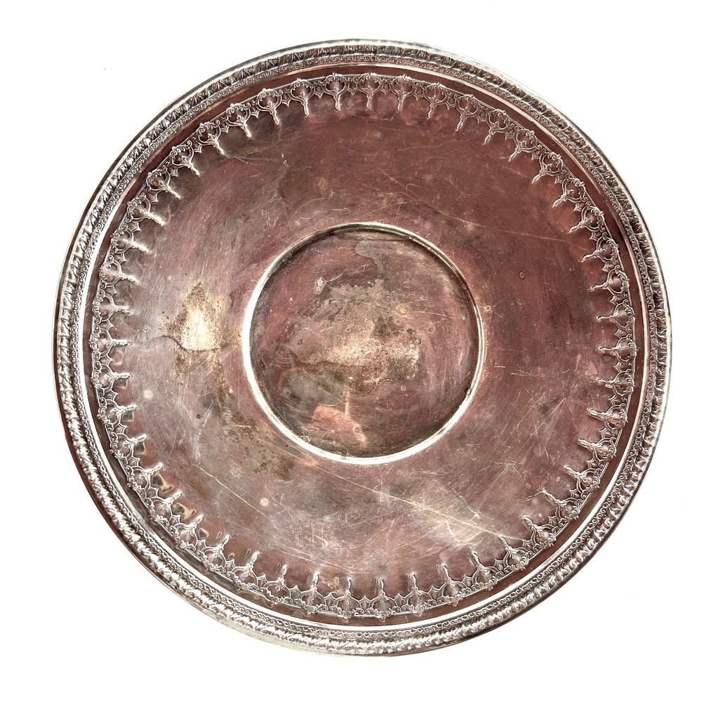 Vintage Reed & Barton #1202 Silver Plated 10.5" Round Tray 1945