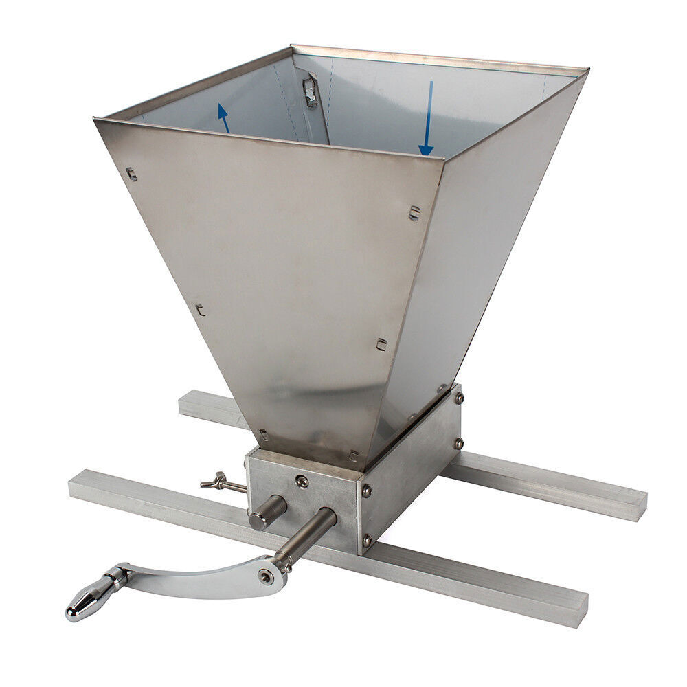 Manual Grain Mill Wheat Grinder Oat Feed Grinding Machine w/ 2 Rollers Stainless