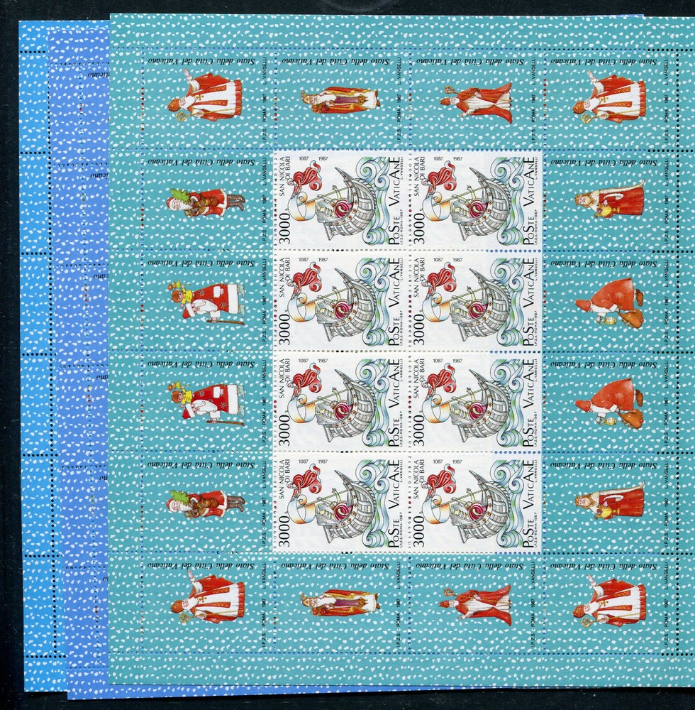 Vatican 934/36 Sheetlet Flawless Mint 2/10870