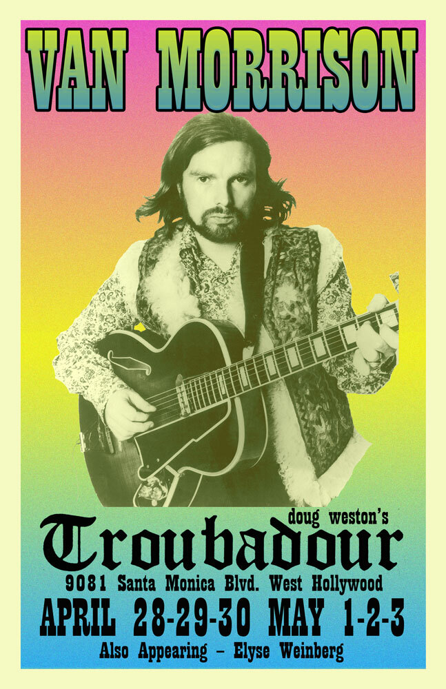 VAN MORRISON REPLICA 1970 CONCERT POSTER