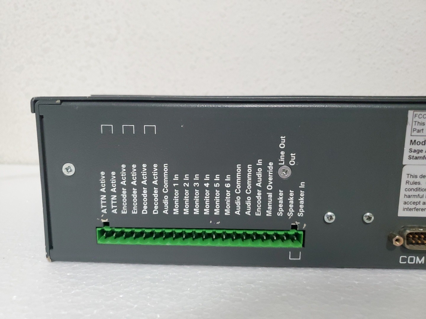 SAGE ALERTING SYSTEMS EAS ENDEC 1822 Alert System Encoder/Decoder AS IS *READ*