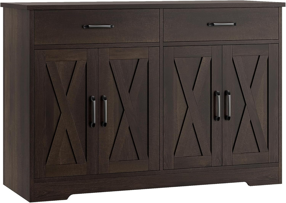 HOSTACK Buffet Cabinet with Storage, 47.2" Kitchen Sideboard Buffet with Drawers