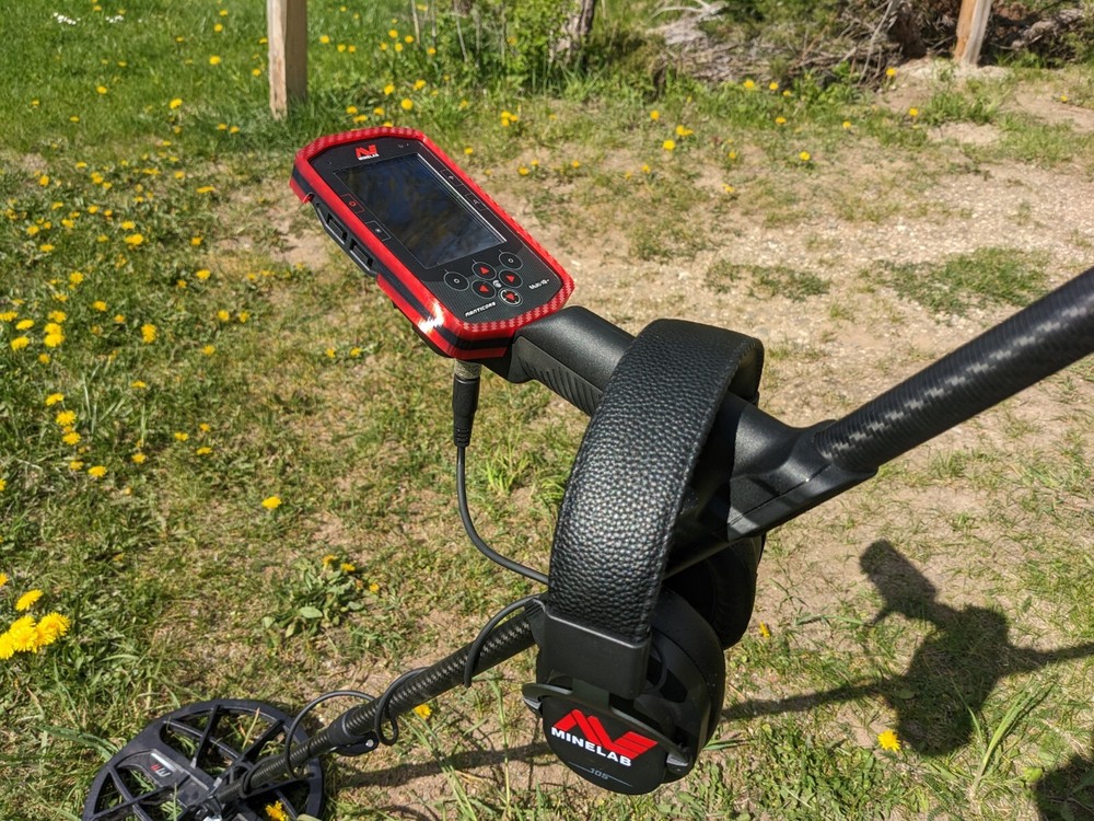 Minelab Manticore Two Tone Red/Black Rubber Protective Control Unit Cover. 