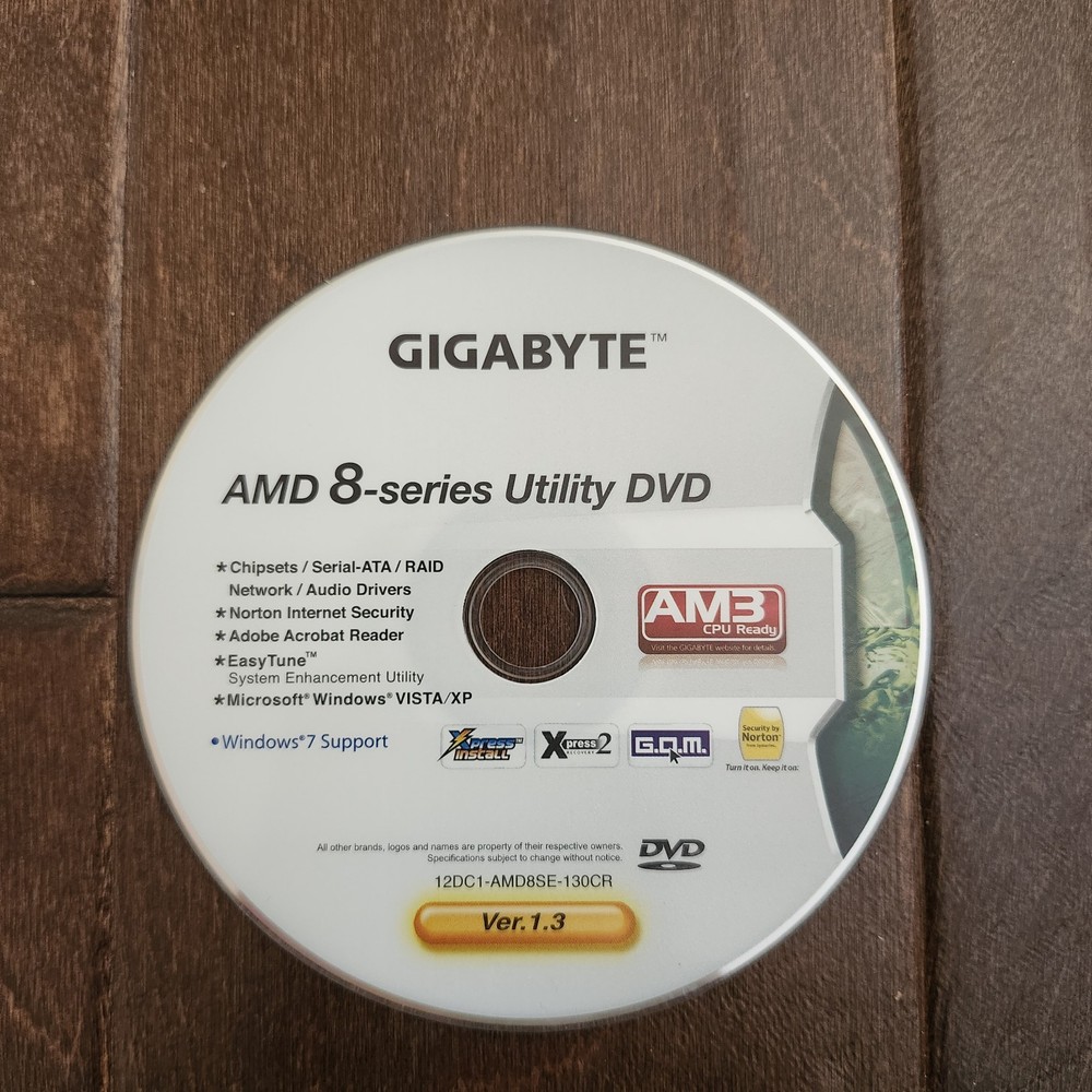 Gigabyte AMD 8 Series Utility DVD
