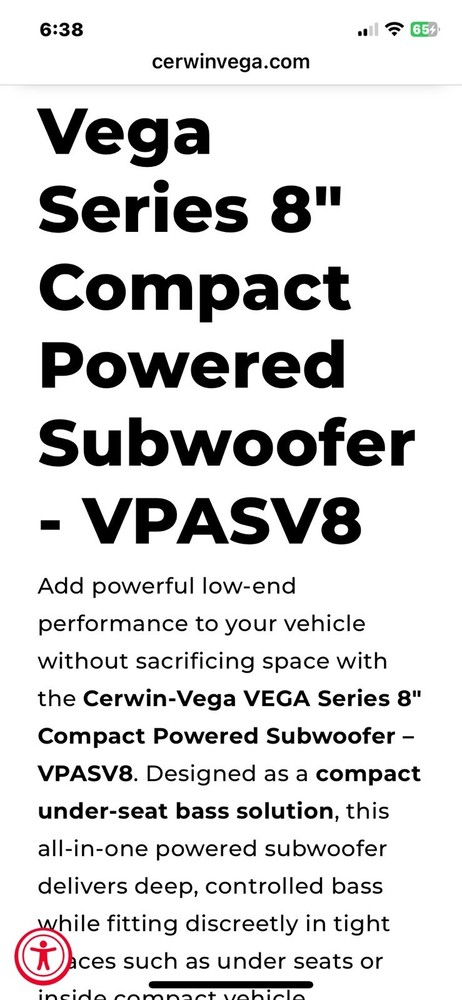 Self Contained With Amp. Attach deep Base to an all-ready good System!