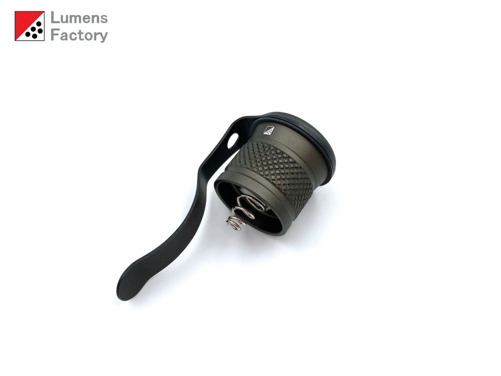 E Series Deep Pocket Carry Tailcap with Clip. E1 E2 E2D E2T-MV E1B E2L-AA L4 V1