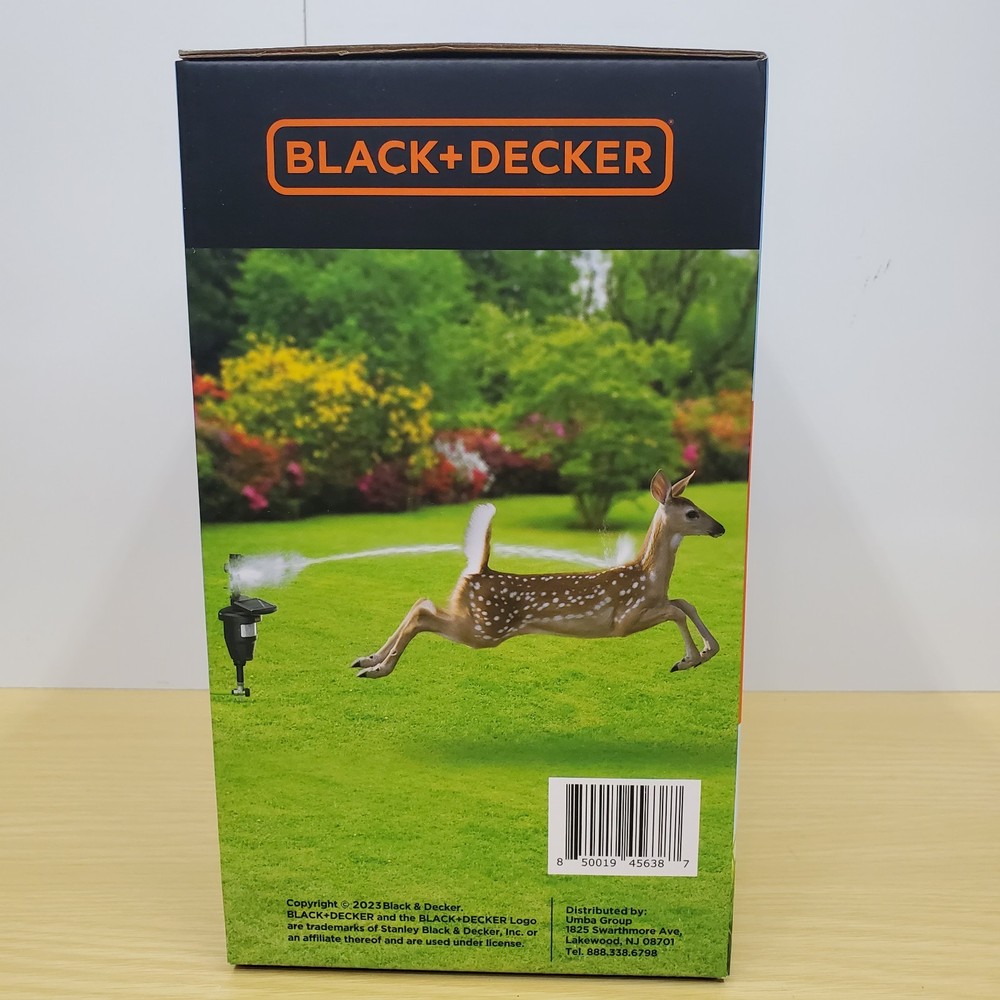 Black + Decker Solar Jet Spray Repeller Motion Activated Water Blaster Animals