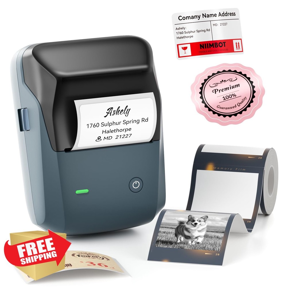 NIIMBOT B1 Pro Label Maker: HD Bluetooth Thermal Printer