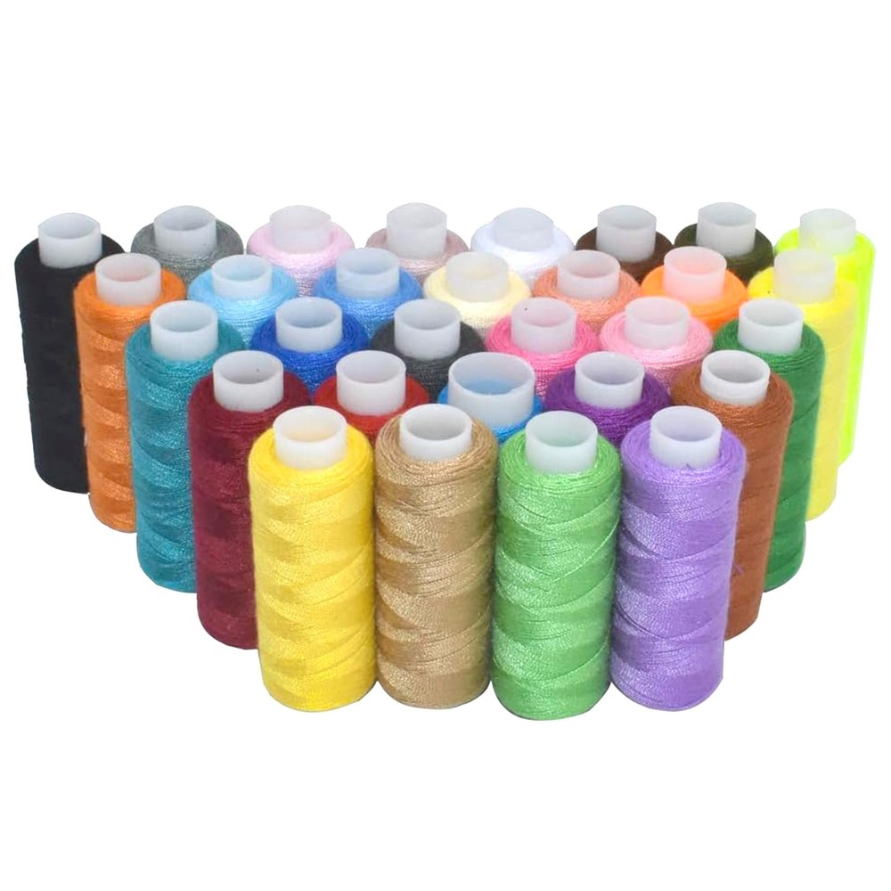 Sewing Threads Kits Polyester 30 Spool 250 Yards Per Spools for Hand Machine ...