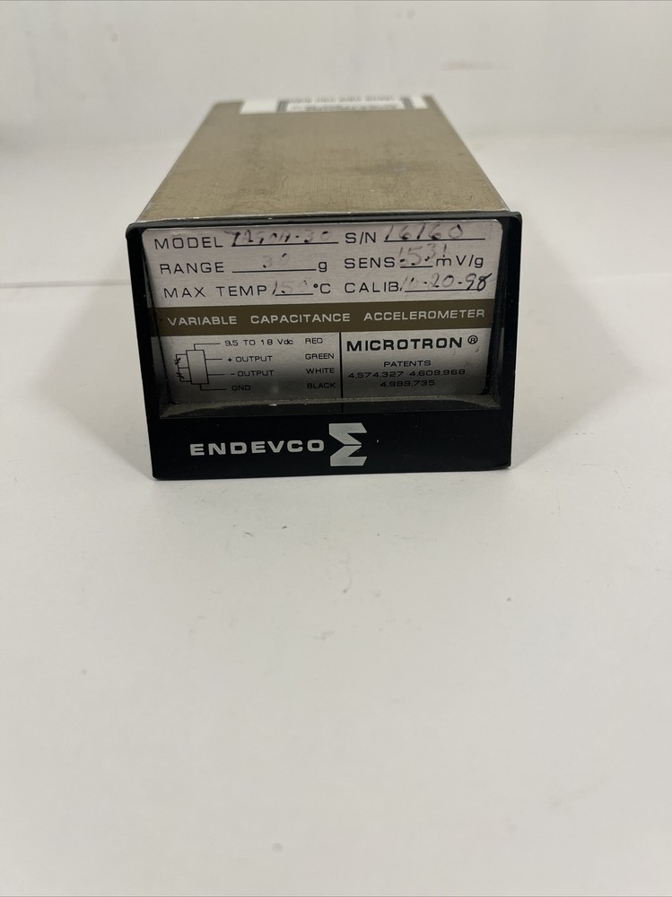 ENDEVCO MICROTRON 7290A-30 VARIABLE CAPACITANCE ACCELEROMETER