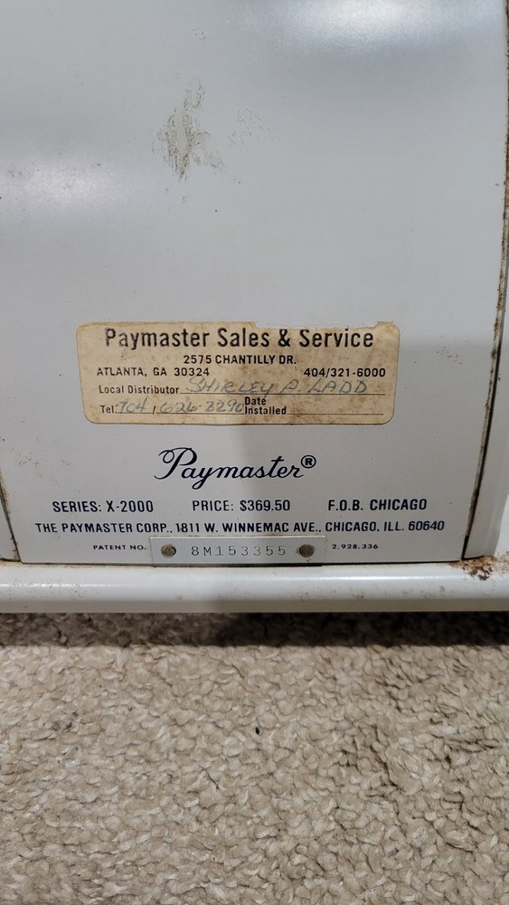 Antique Paymaster Series X-2000