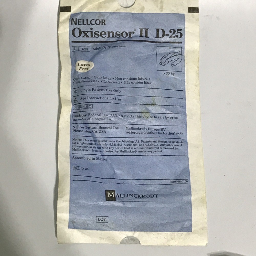 Nellcor Oxisensor II Adhesive Sensor ADULT - D25L