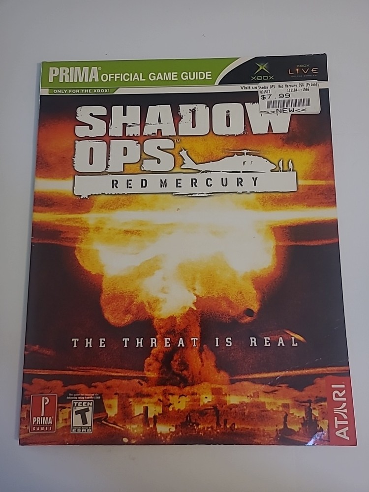 Shadow Ops: Red Mercury Prima Official Strategy Guide Microsoft Xbox Atari