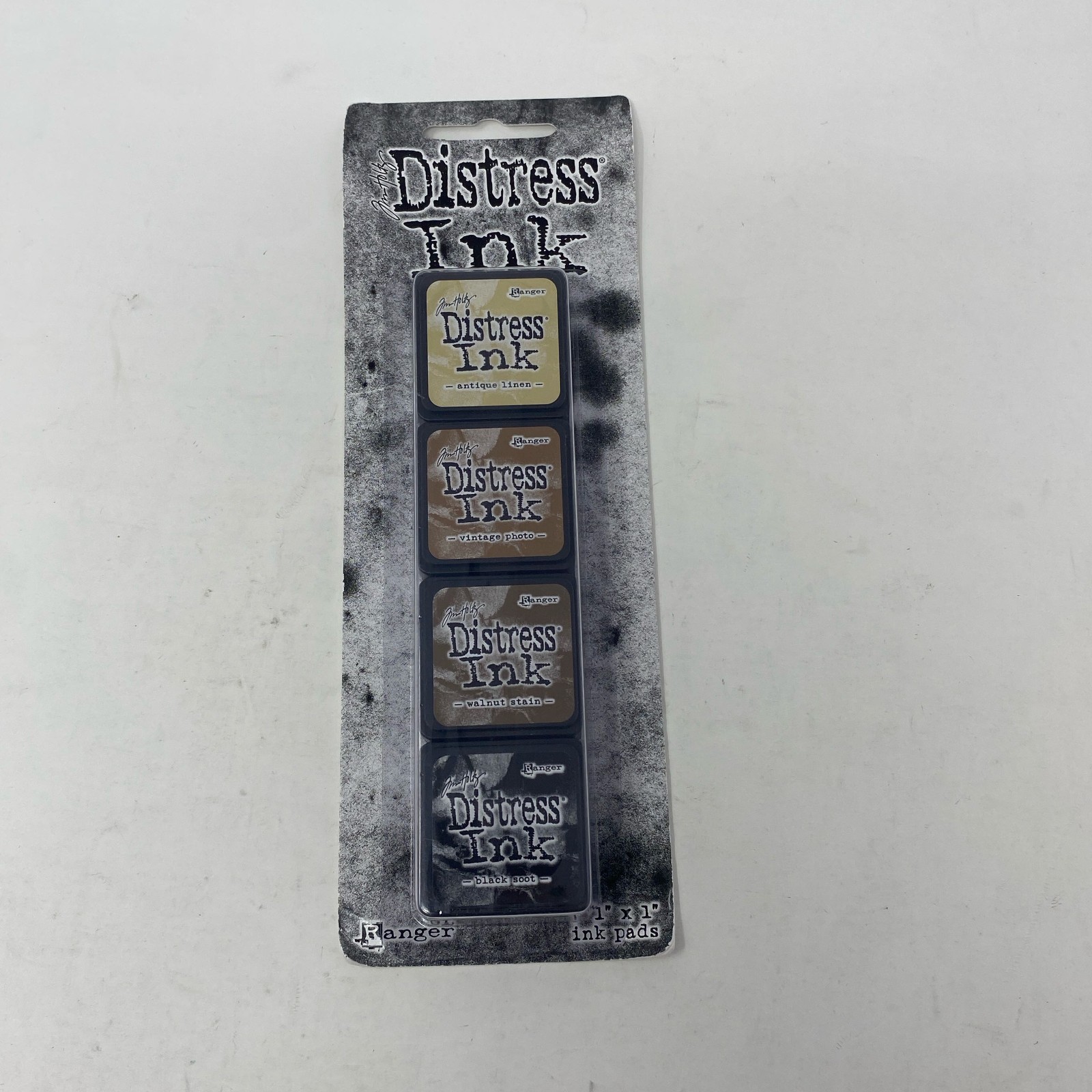 Ranger Tim Holtz Distress Ink Minis Kit 3 - Antique Linen, Vintage Photo, Walnut
