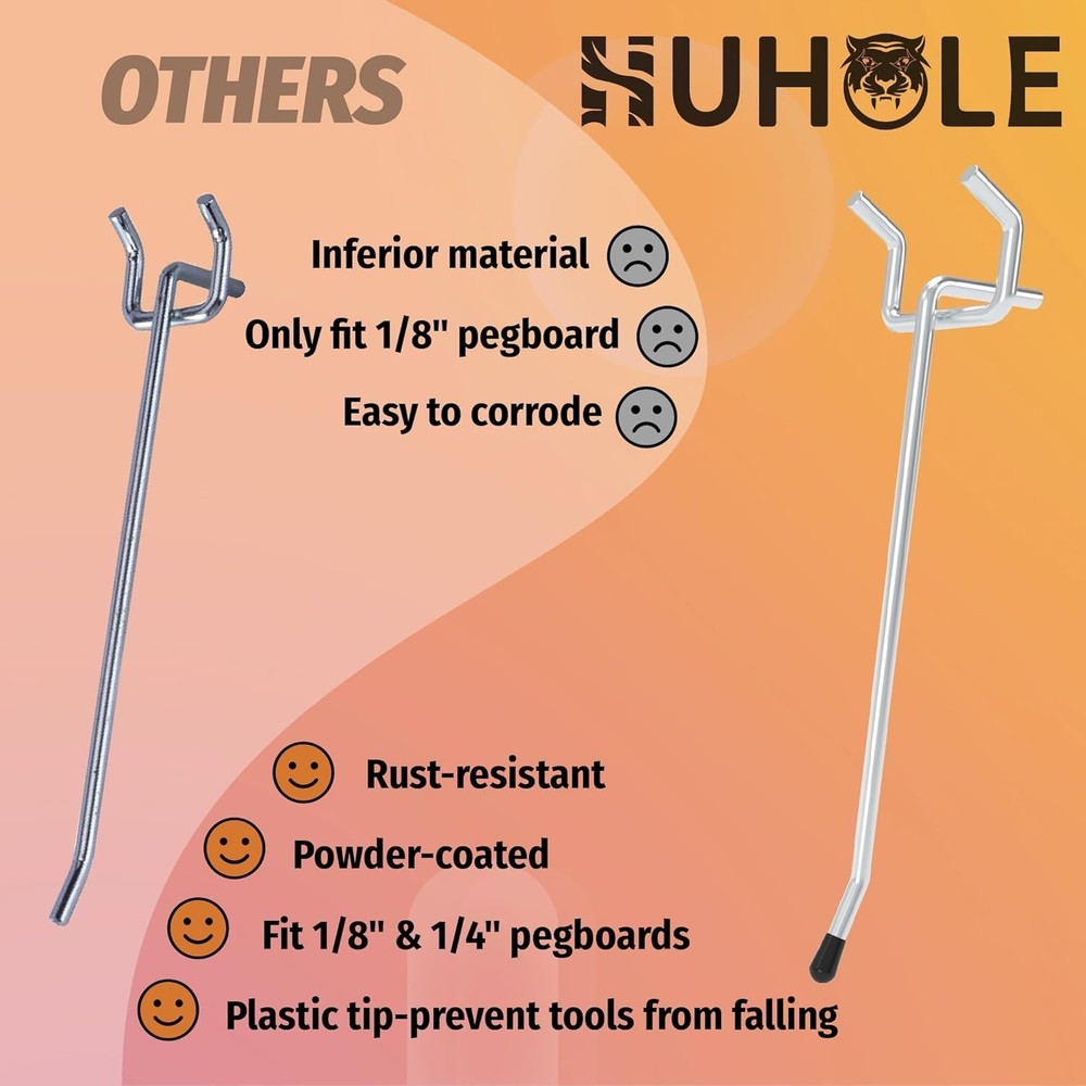 Versatile 49-Piece Pegboard Accessory Kit for Efficient Home Organization